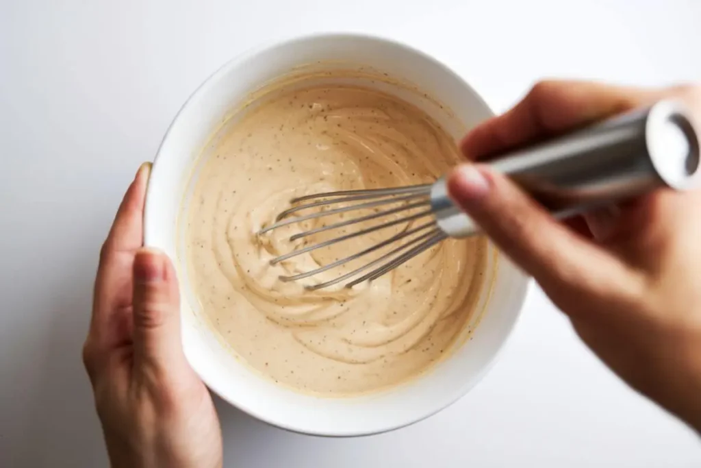 Ingredients being mixed for Alice Springs Chicken marinade in a bowl